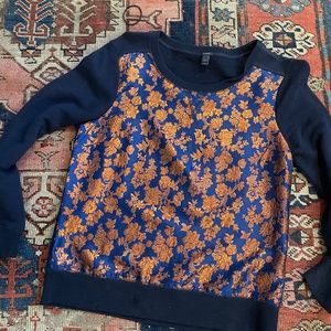 JCrew Metallic Sweatshirt, plain on back